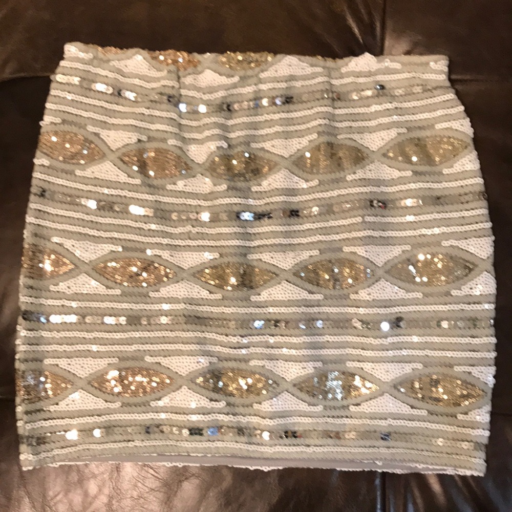 Sequin mini skirt